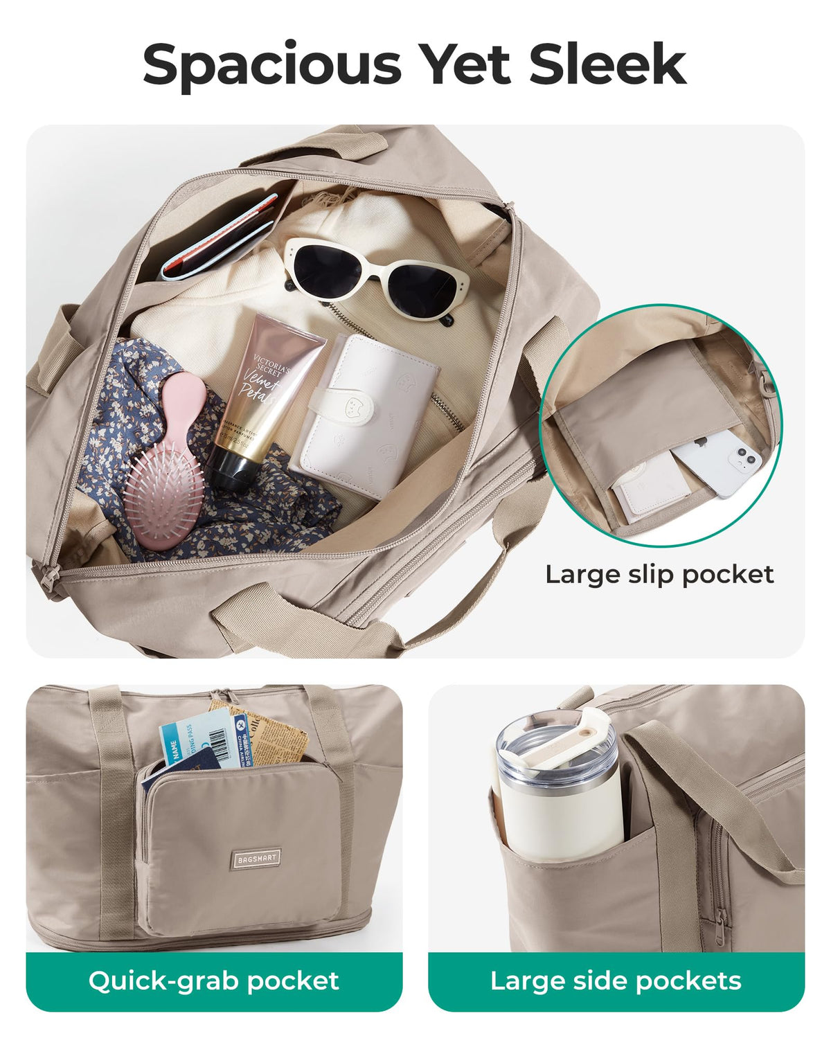24L–37L Foldable Expandable Travel Bag