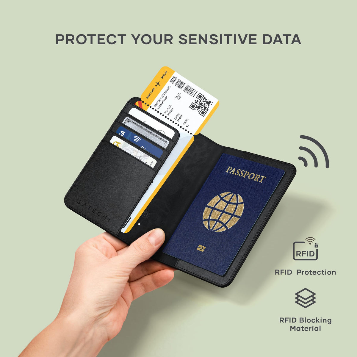 Trackable RFID Passport Cover