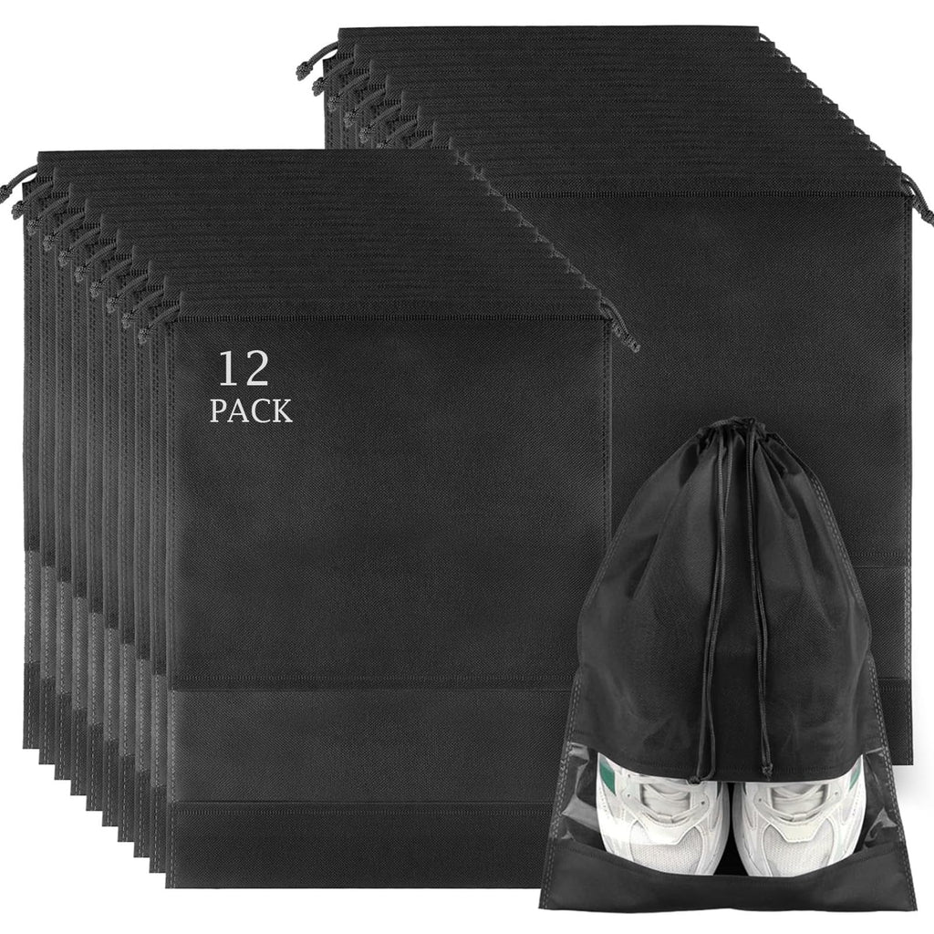 Drawstring Shoe Bags with Clear Window