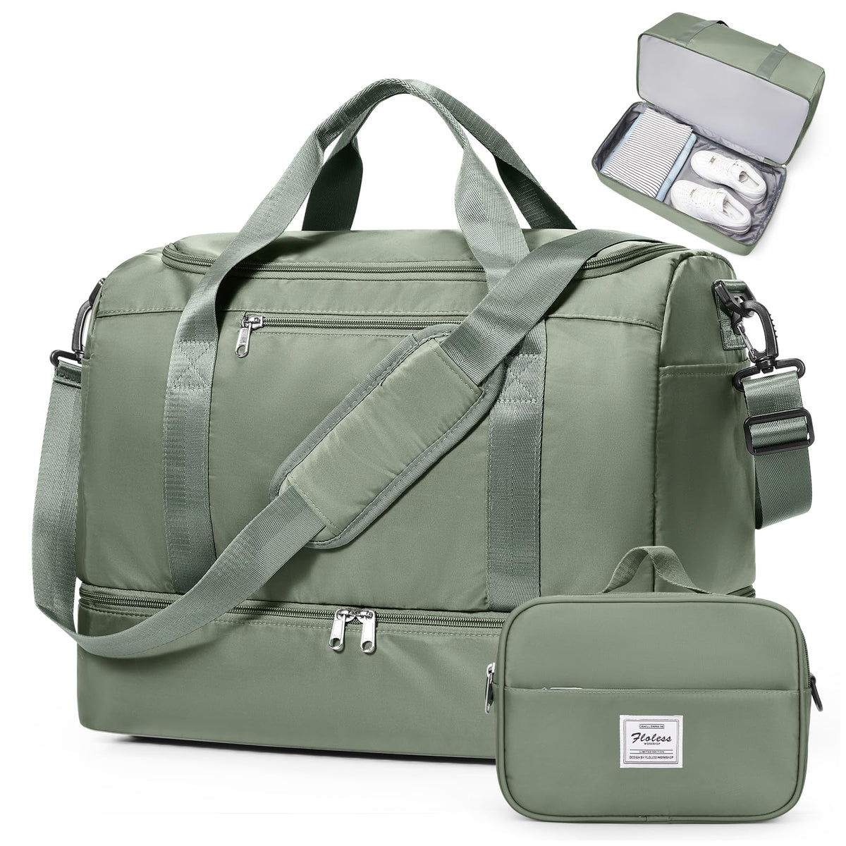 Three-Piece Weekender Travel Bag Set