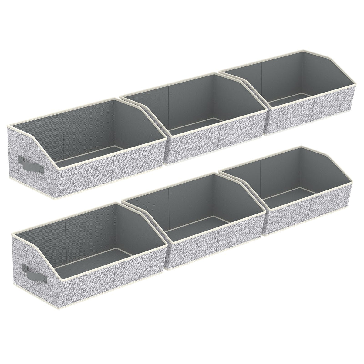 Open-Front Fabric Clothing Storage Bins
