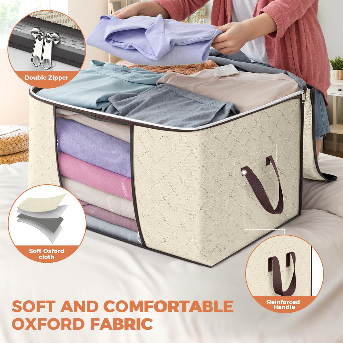 90L Foldable Clothing Storage Bags
