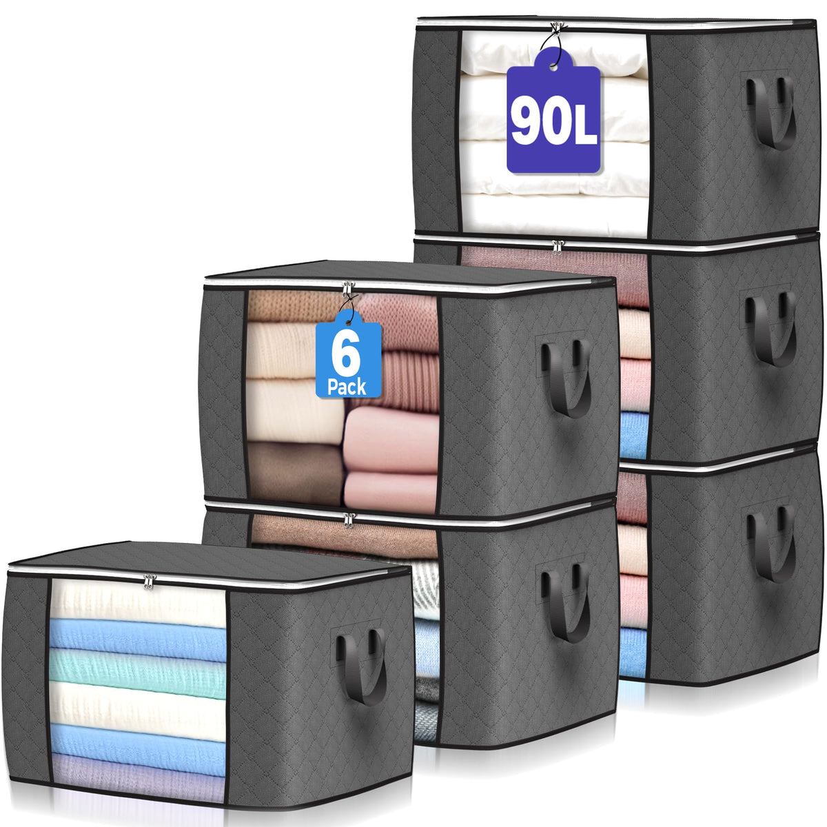 90L Foldable Clothing Storage Bags
