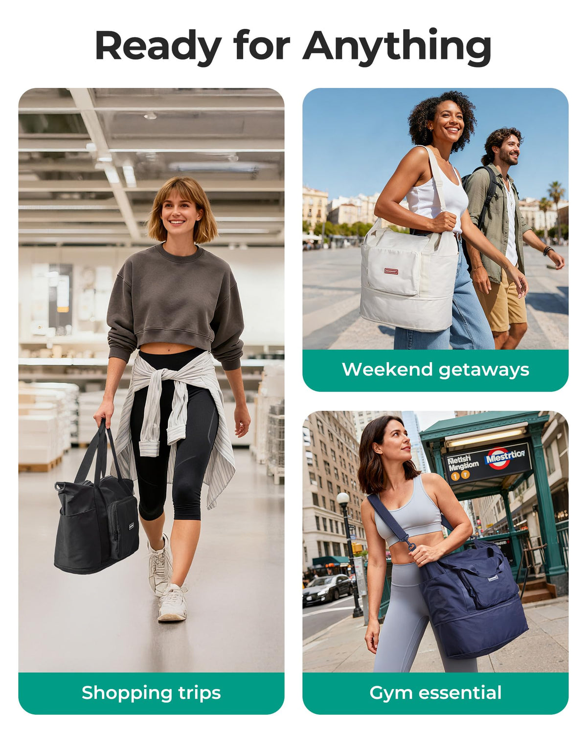 24L–37L Foldable Expandable Travel Bag