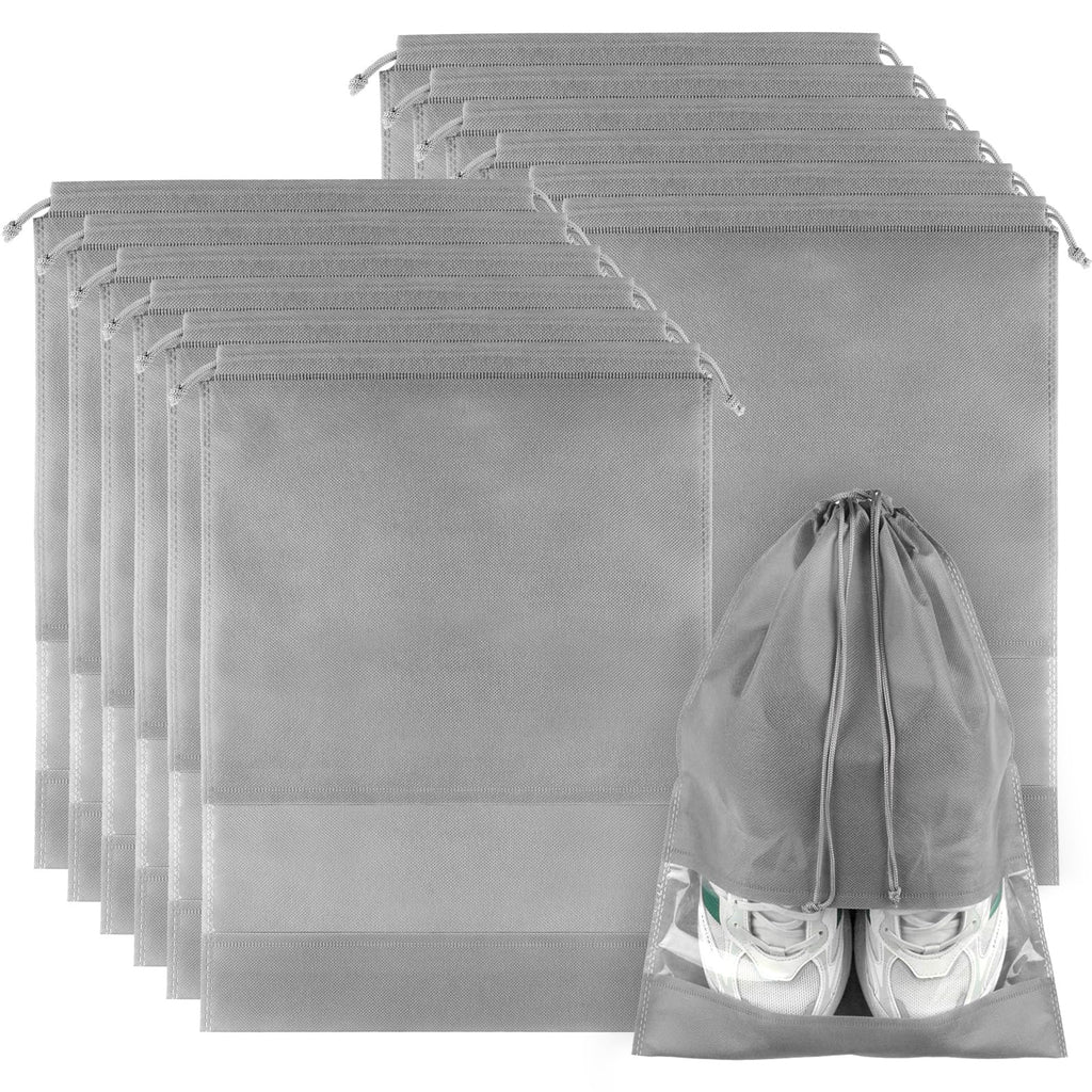 Drawstring Shoe Bags with Clear Window