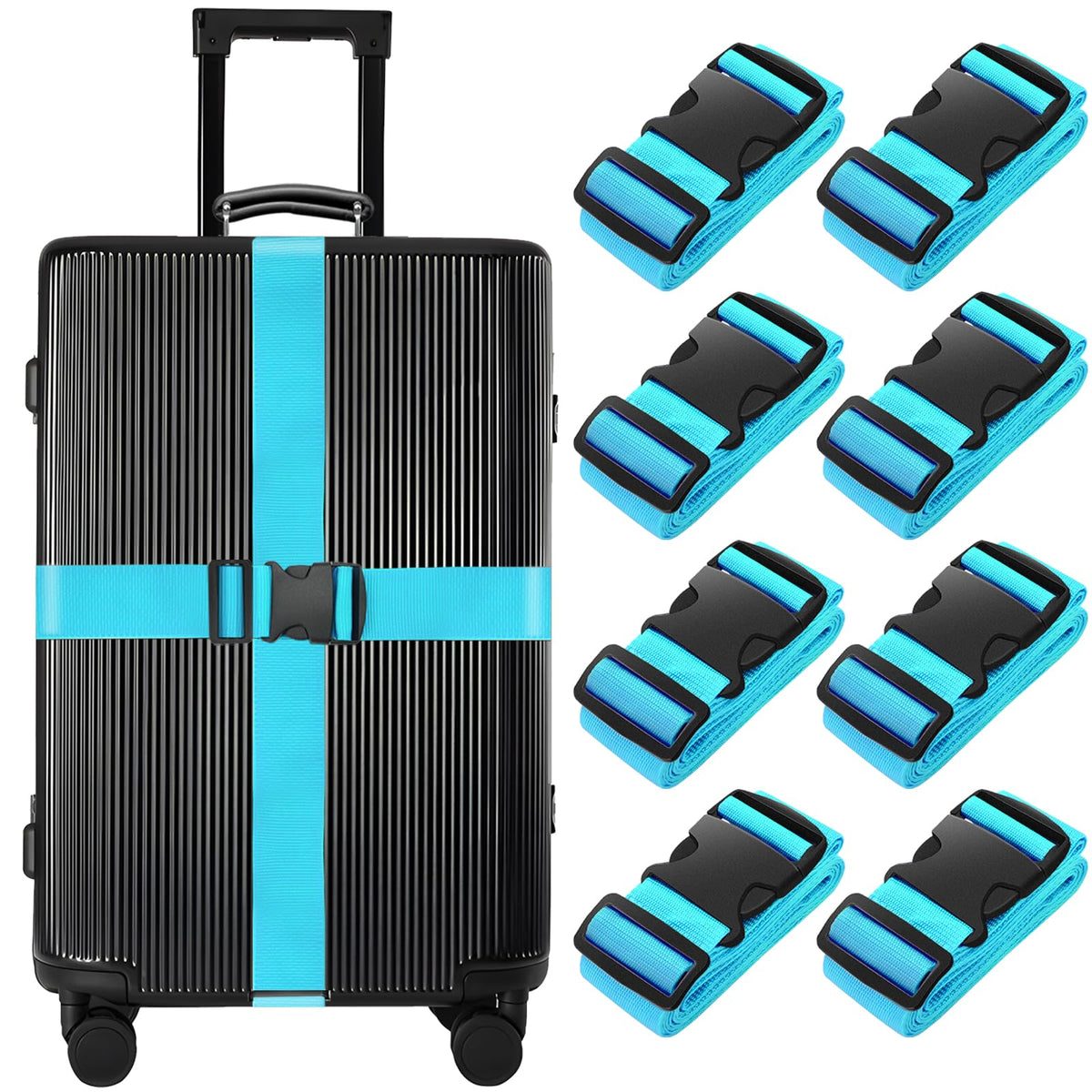79-Inch Adjustable Luggage Strap Set