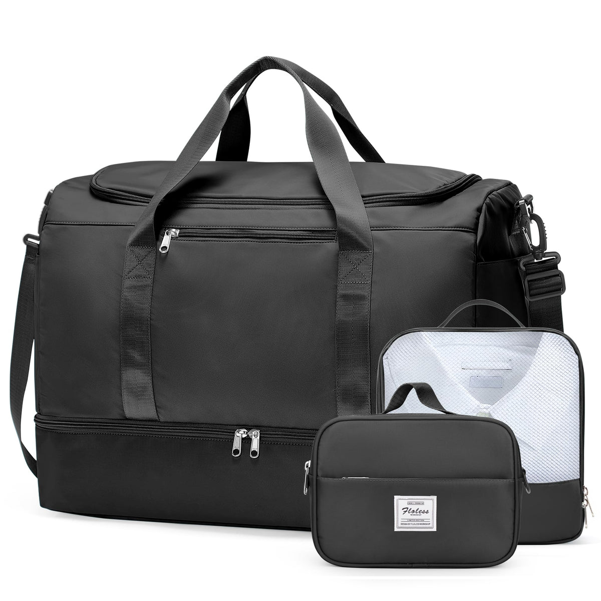Three-Piece Weekender Travel Bag Set