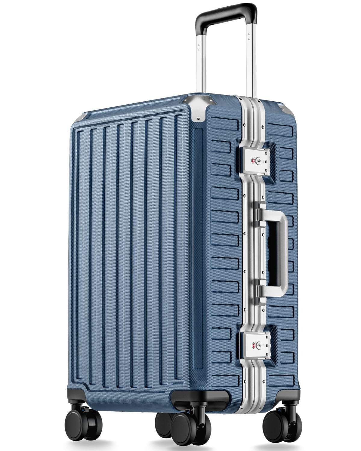 Zipperless Aluminum-Frame Carry-On Suitcase