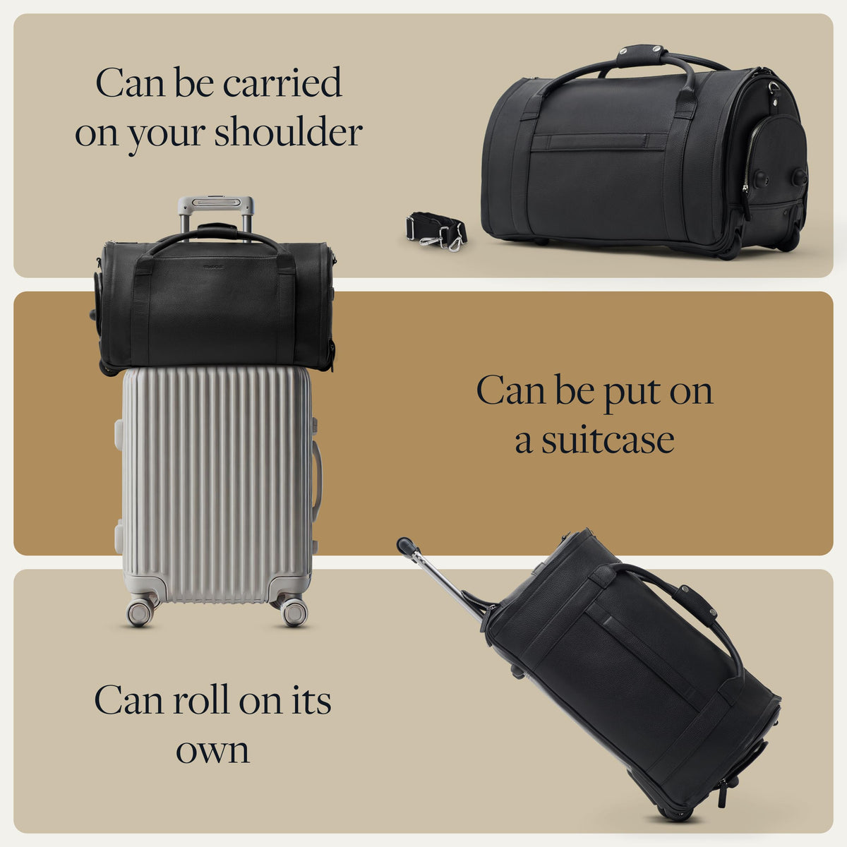 Rolling Duffel with Built-In Garment Bag