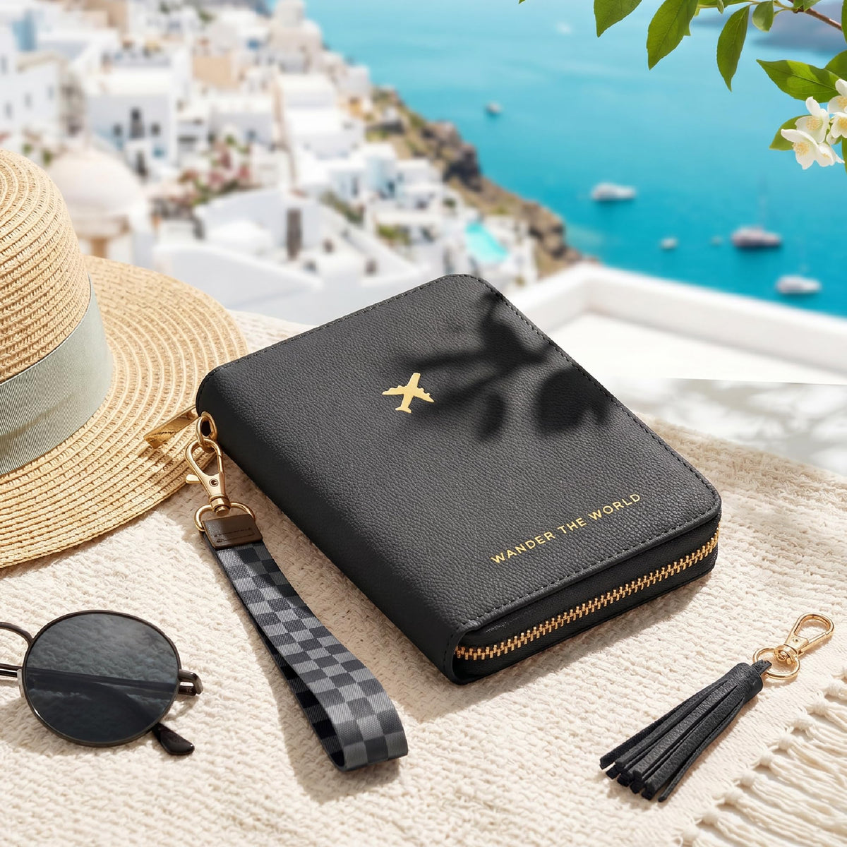 Passport Wallet with Detachable Wrist Strap