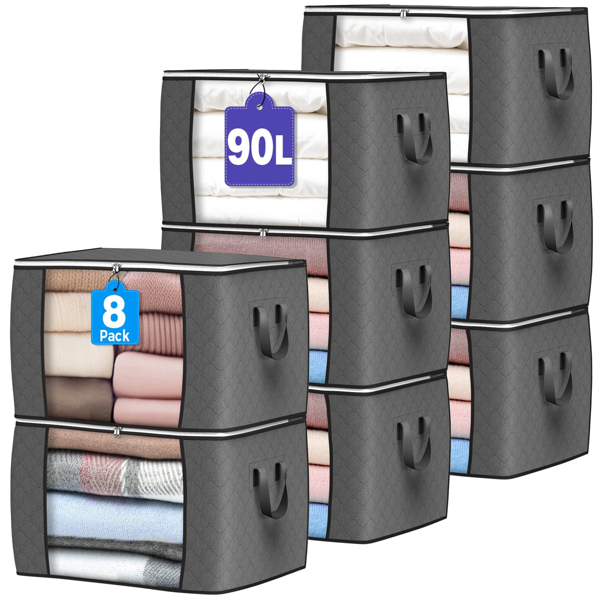 90L Foldable Clothing Storage Bags