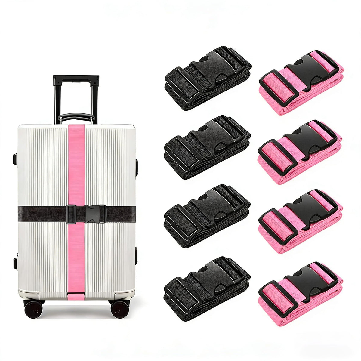 79-Inch Adjustable Luggage Strap Set