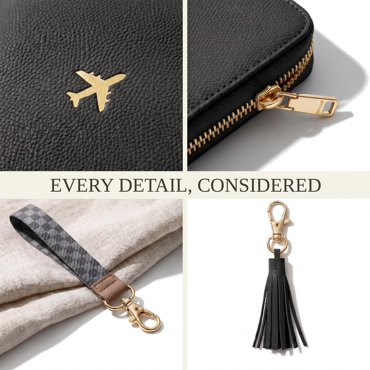 Passport Wallet with Detachable Wrist Strap