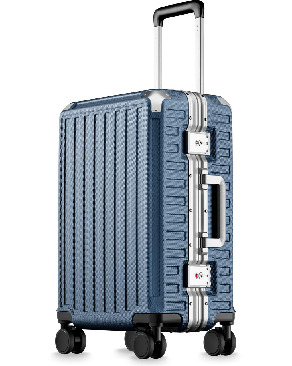 Zipperless Aluminum-Frame Carry-On Suitcase