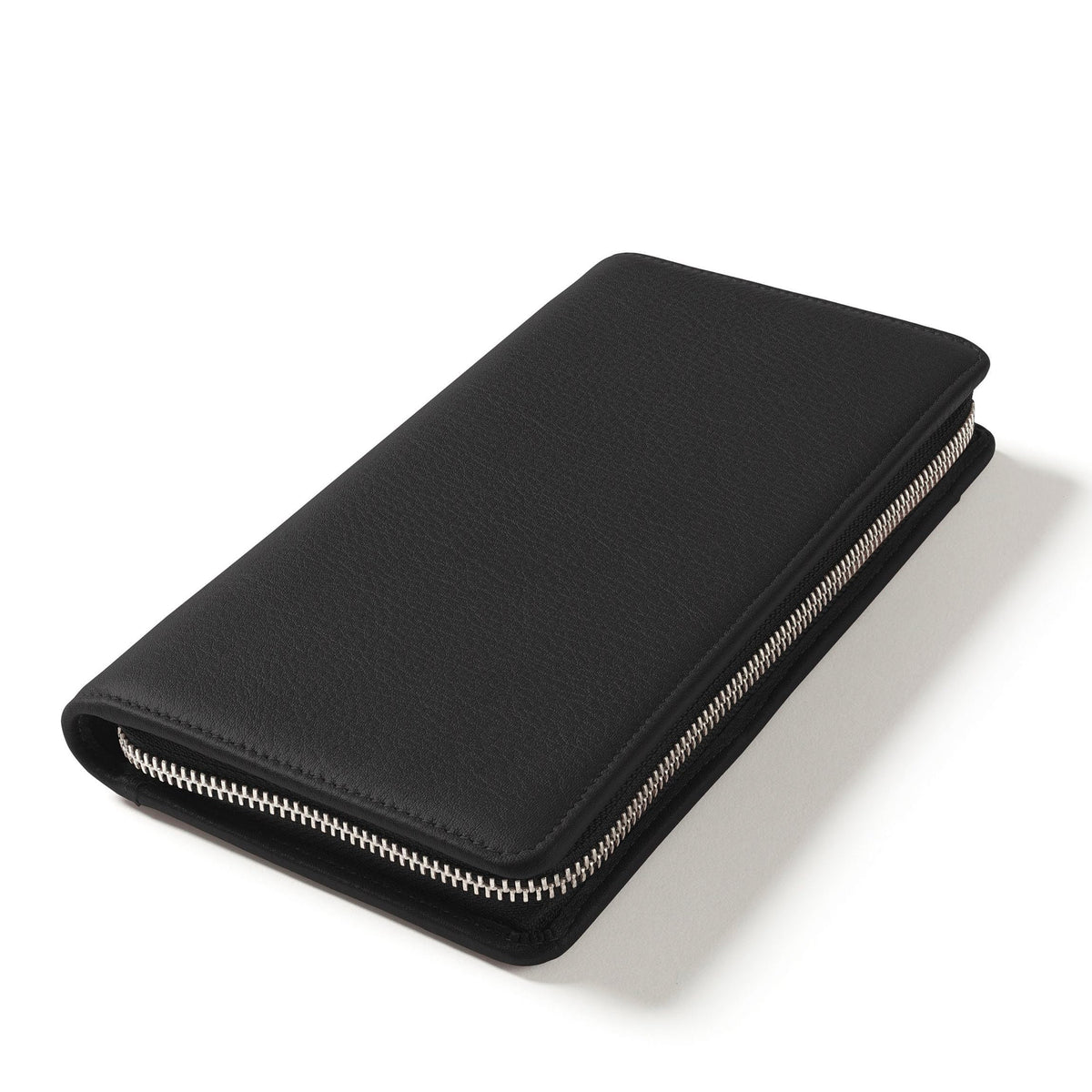 Zip-Around Leather Travel Document Wallet