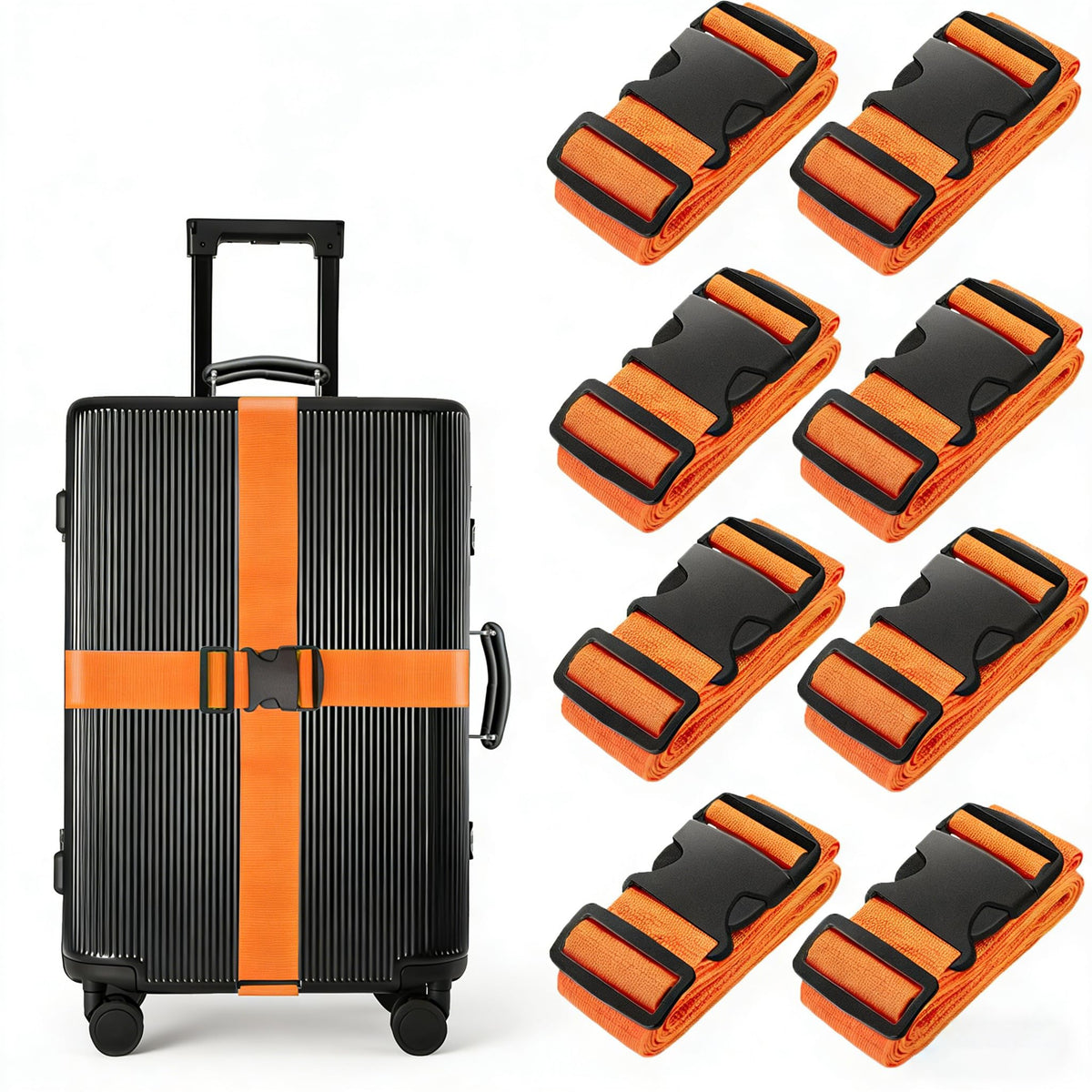 79-Inch Adjustable Luggage Strap Set