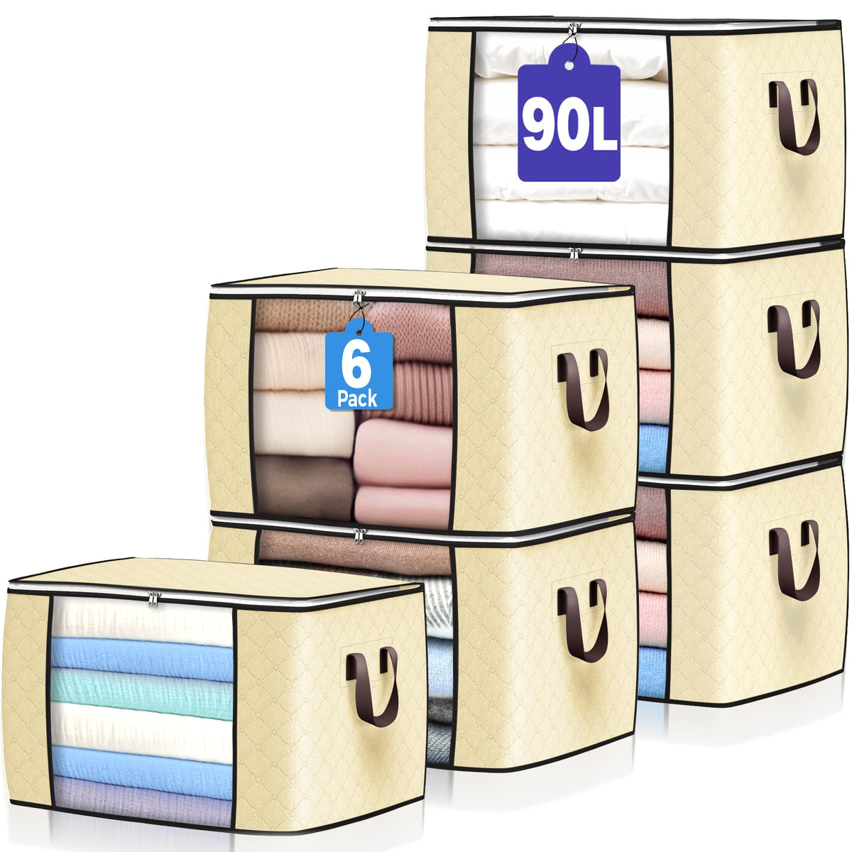 90L Foldable Clothing Storage Bags