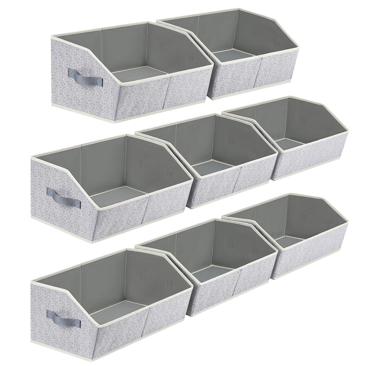 Open-Front Fabric Clothing Storage Bins