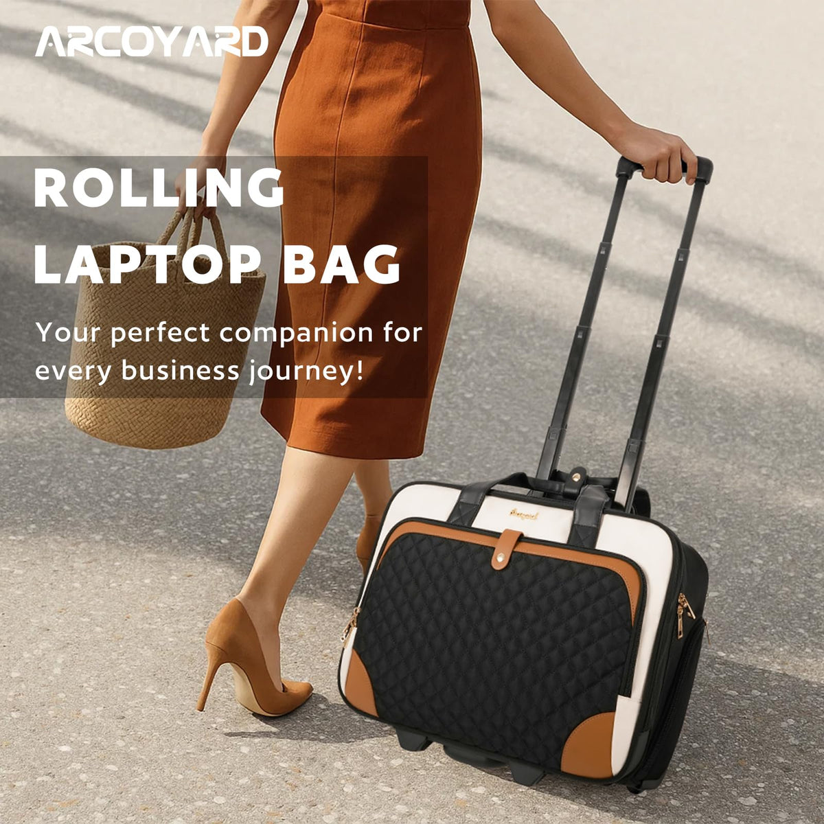 Rolling 17-Inch Laptop Briefcase