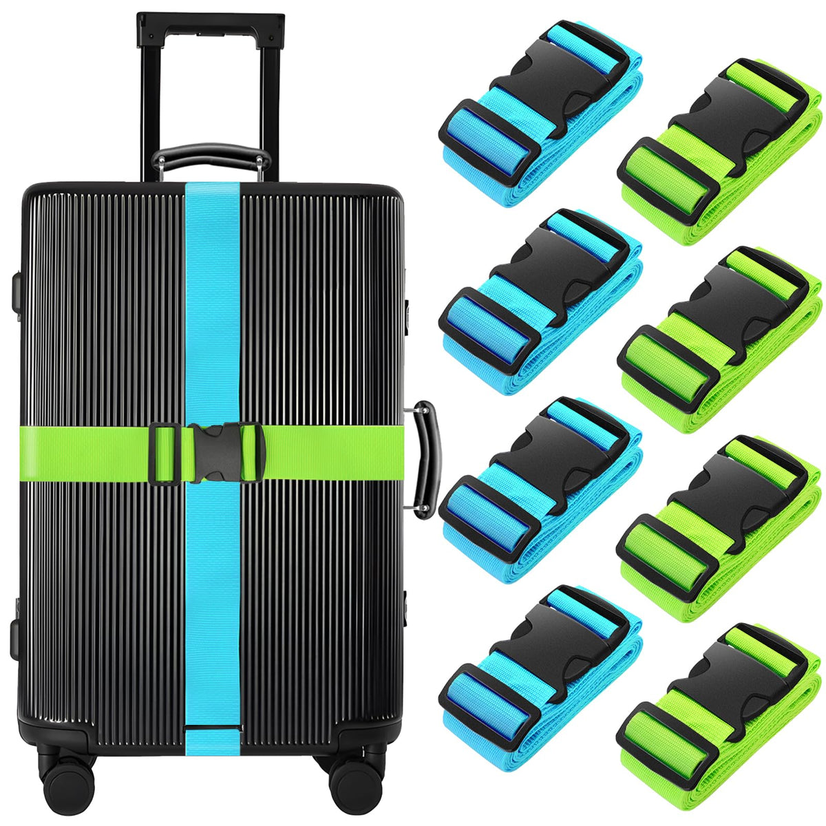 79-Inch Adjustable Luggage Strap Set