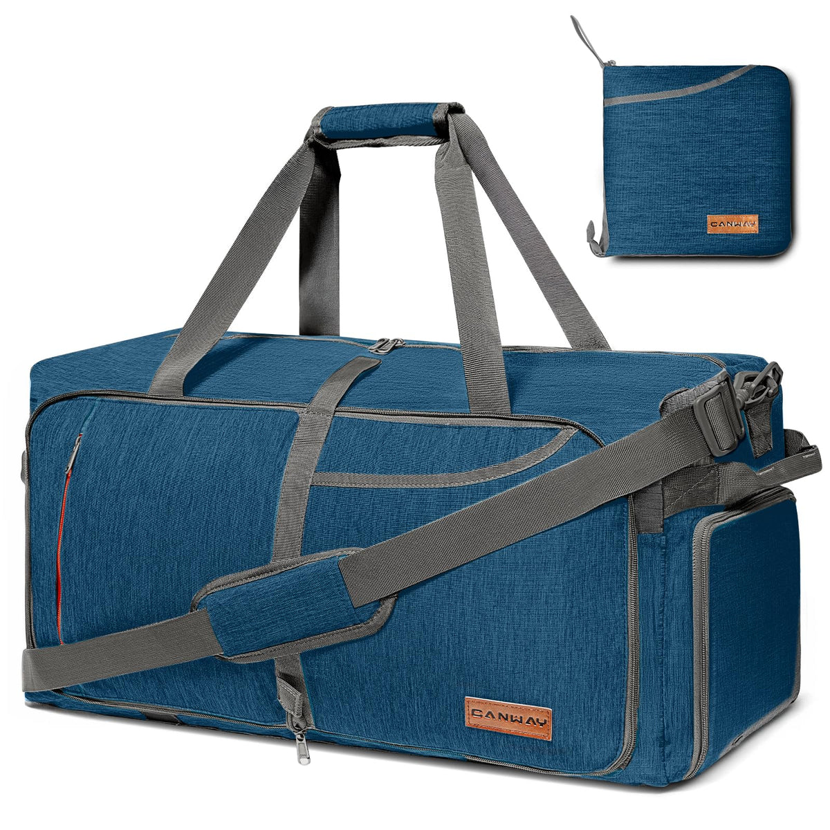 65L Foldable Duffel with Shoe Compartment