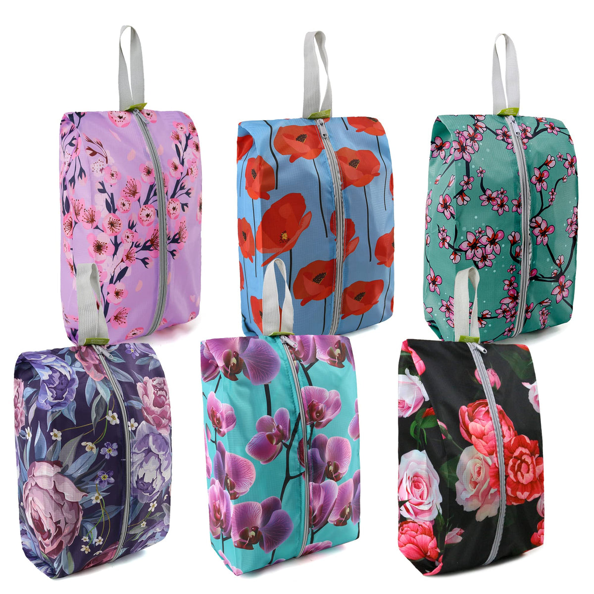 Multi-Pack Zippered Travel Shoe Bags