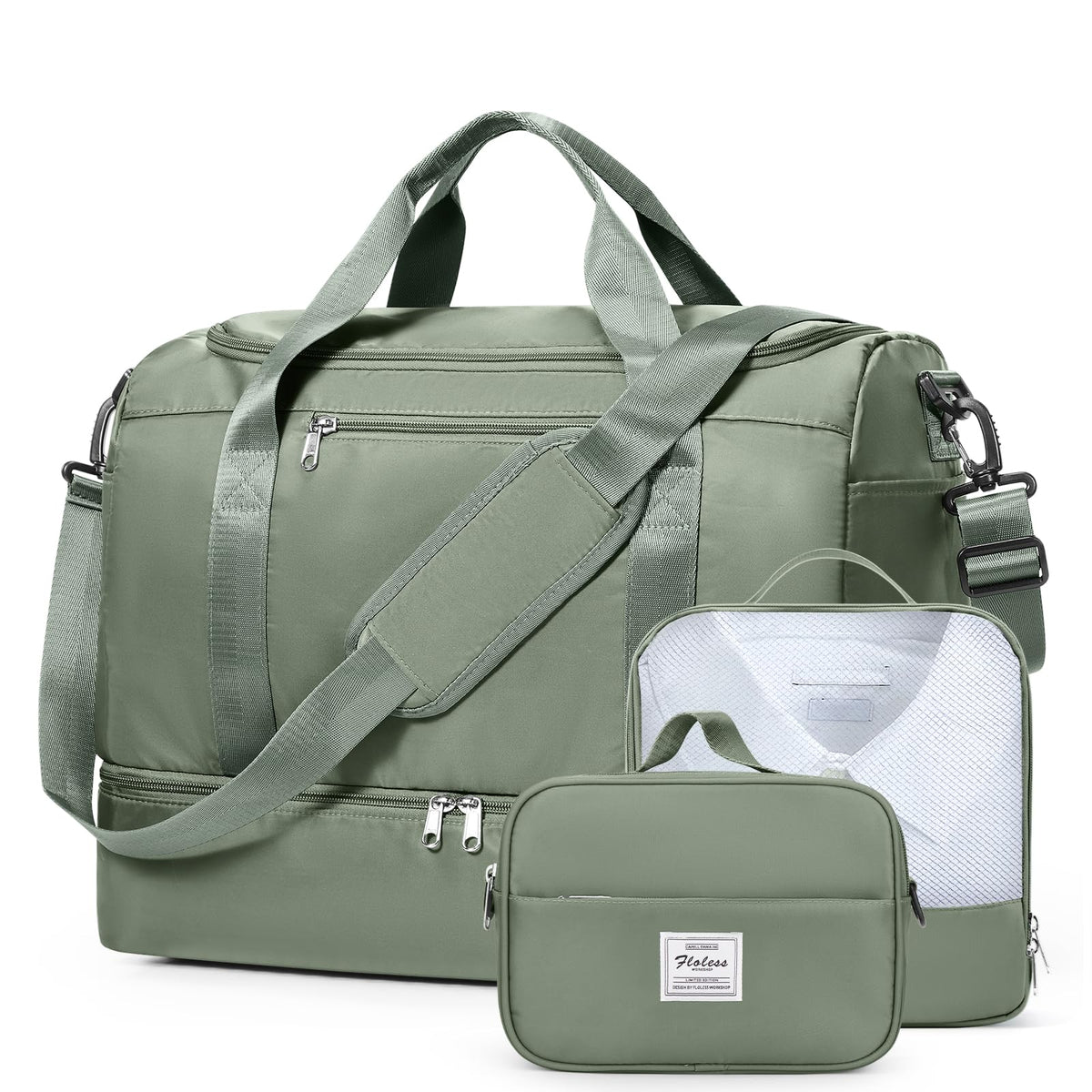 Three-Piece Weekender Travel Bag Set