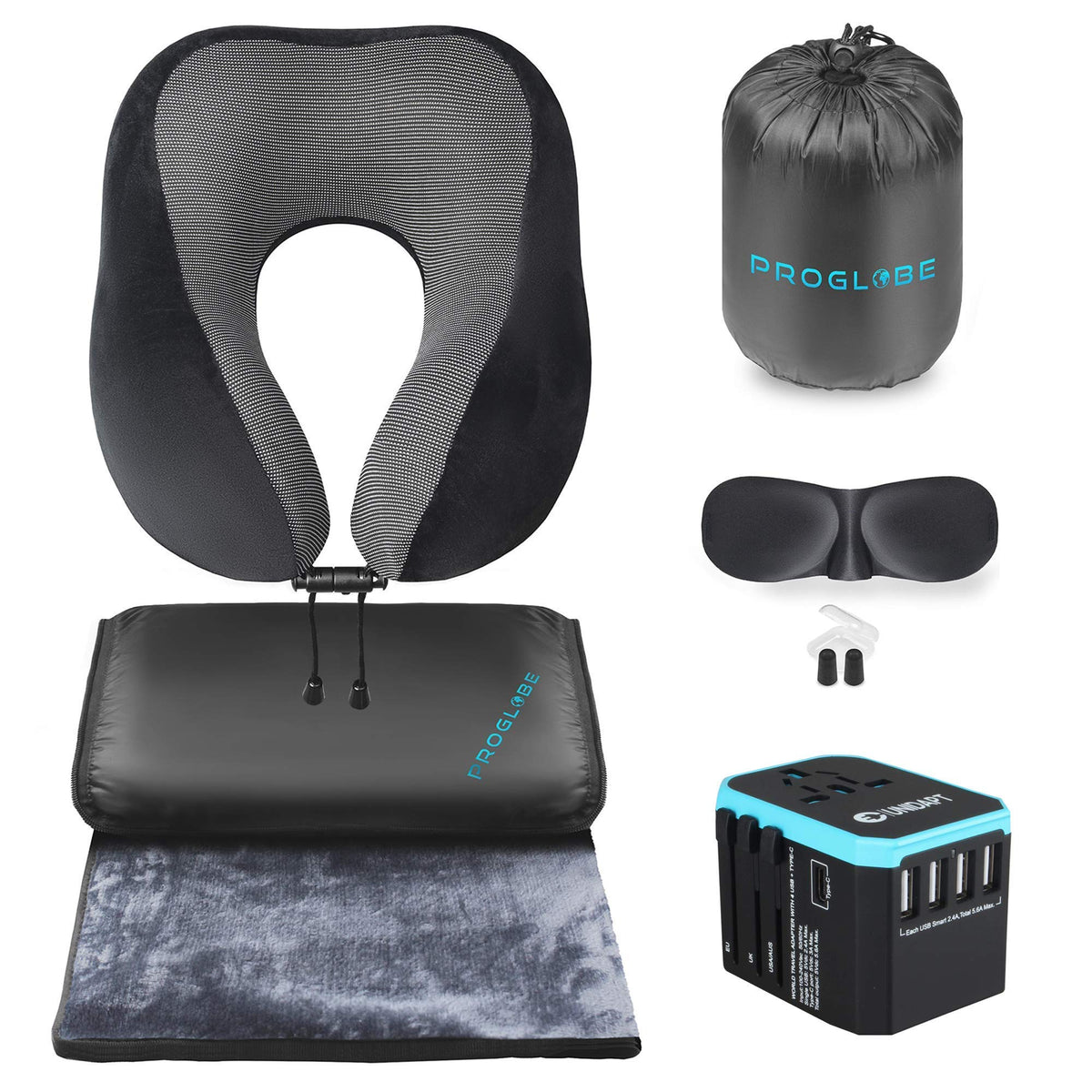 Four-in-One Airplane Comfort Travel Set