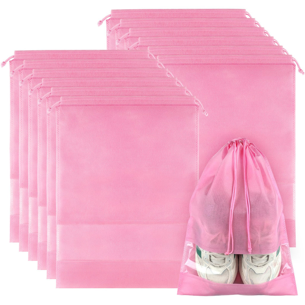 Drawstring Shoe Bags with Clear Window
