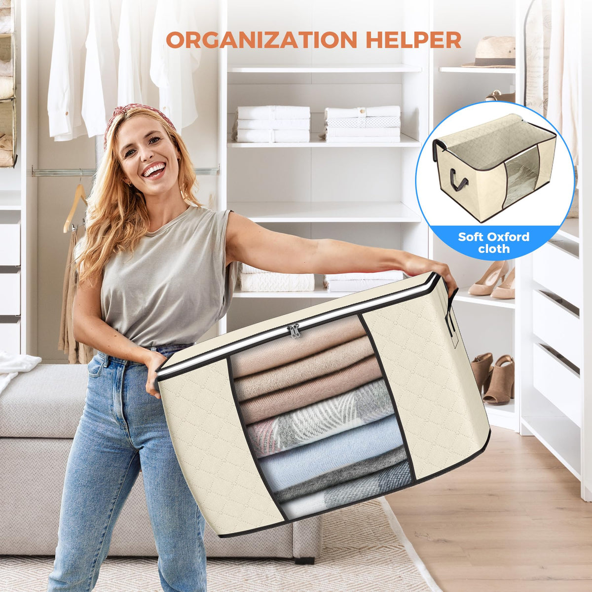 90L Foldable Clothing Storage Bags