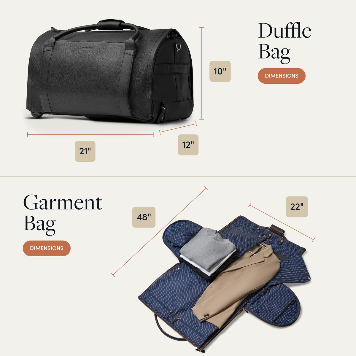 Rolling Duffel with Built-In Garment Bag