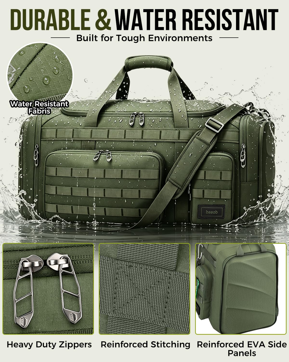 60L–120L MOLLE Travel Duffel