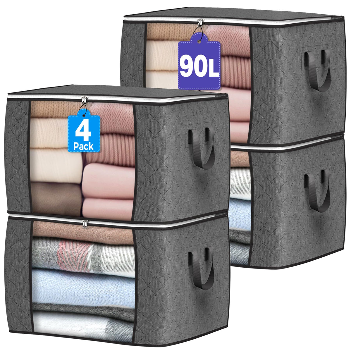 90L Foldable Clothing Storage Bags