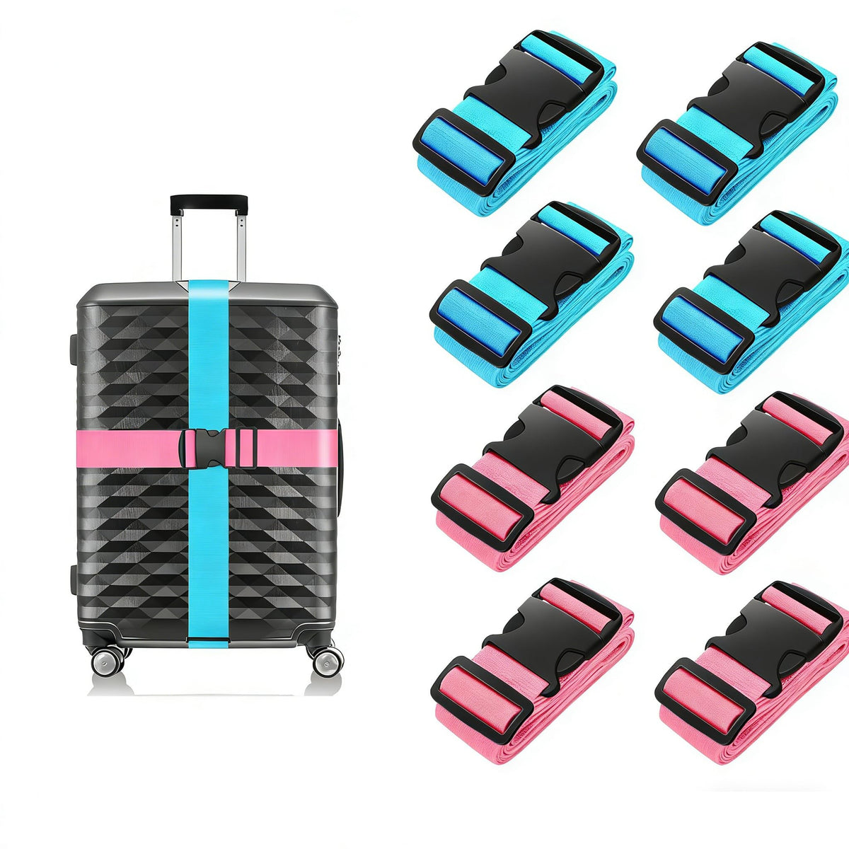 79-Inch Adjustable Luggage Strap Set