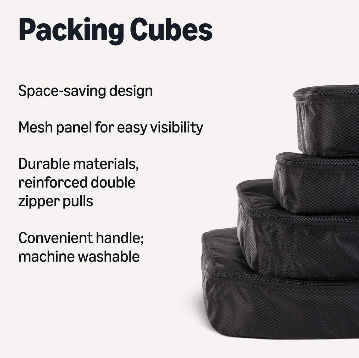 Four-Piece Mesh Packing Cube Set
