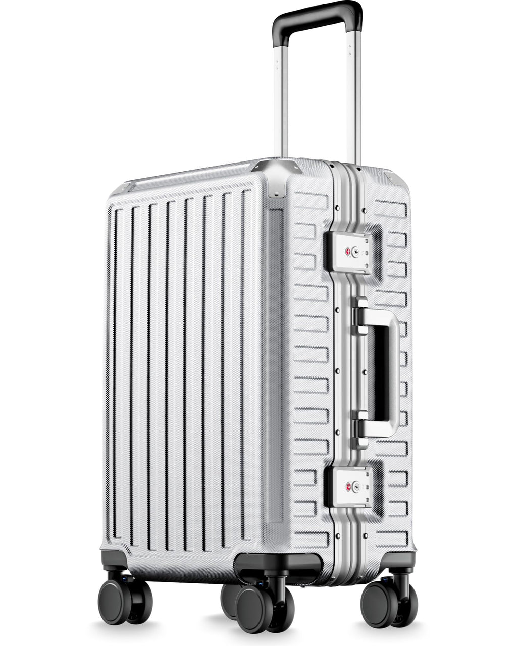 Zipperless Aluminum-Frame Carry-On Suitcase