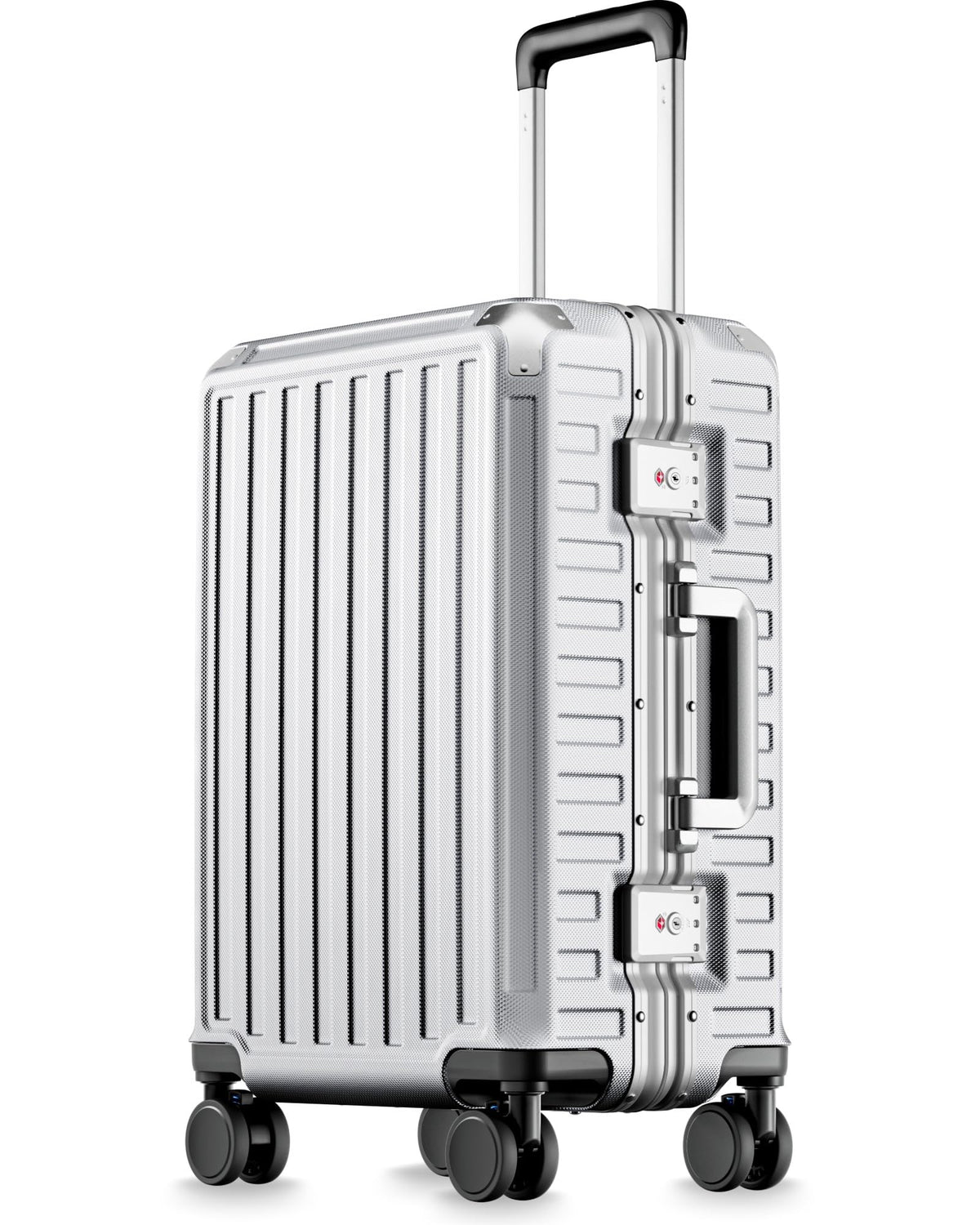 Zipperless Aluminum-Frame Carry-On Suitcase