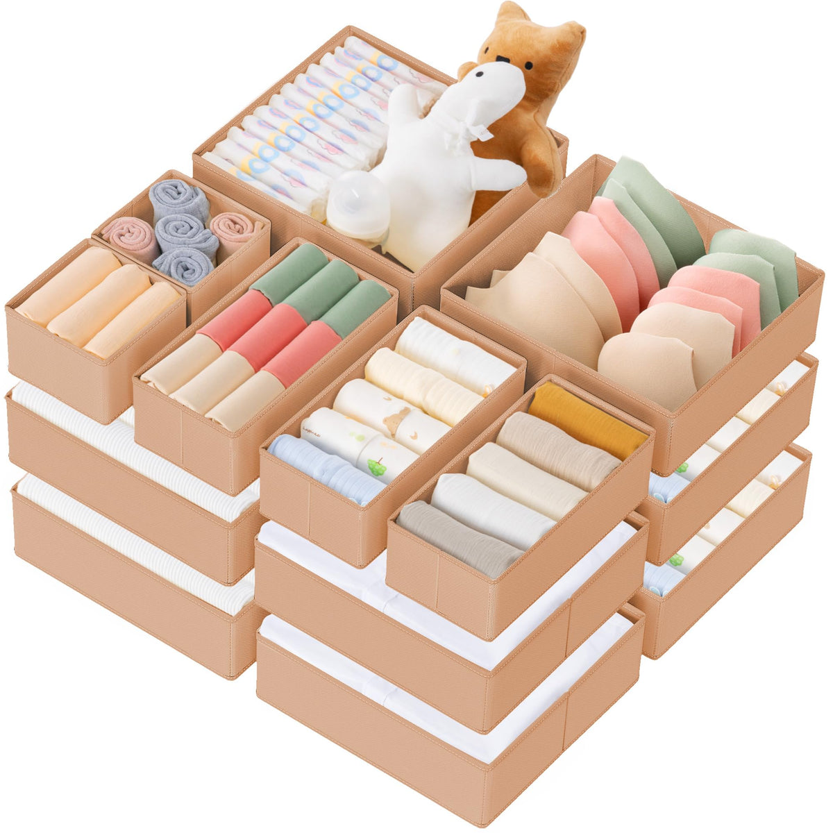 Ten-Piece Drawer Clothing Organizer Set