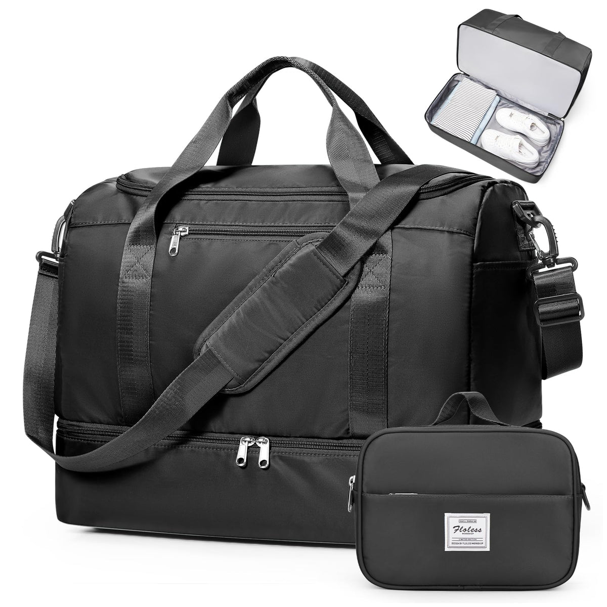 Three-Piece Weekender Travel Bag Set
