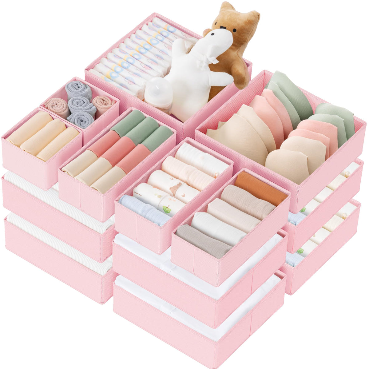 Ten-Piece Drawer Clothing Organizer Set