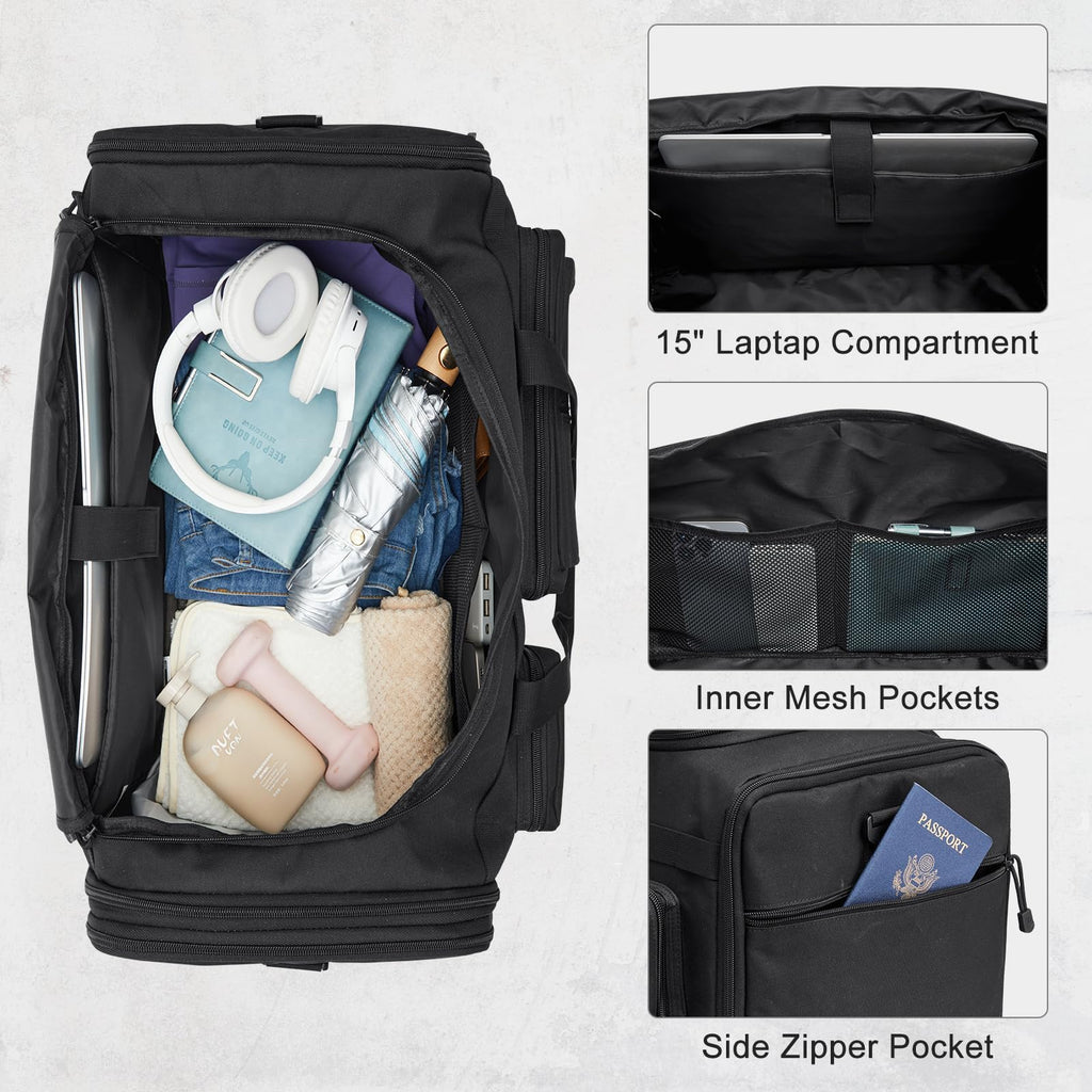 Three-in-One Expandable Duffel Backpack