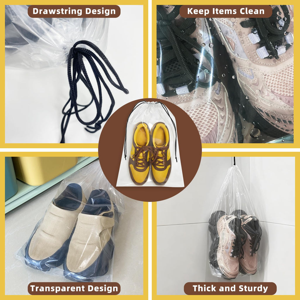 Frosted Drawstring Shoe Bag Set