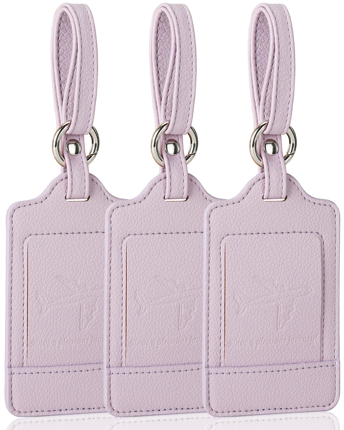Three-Pack PU Leather Luggage Tags