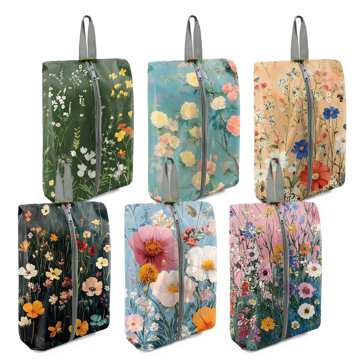 Multi-Pack Zippered Travel Shoe Bags