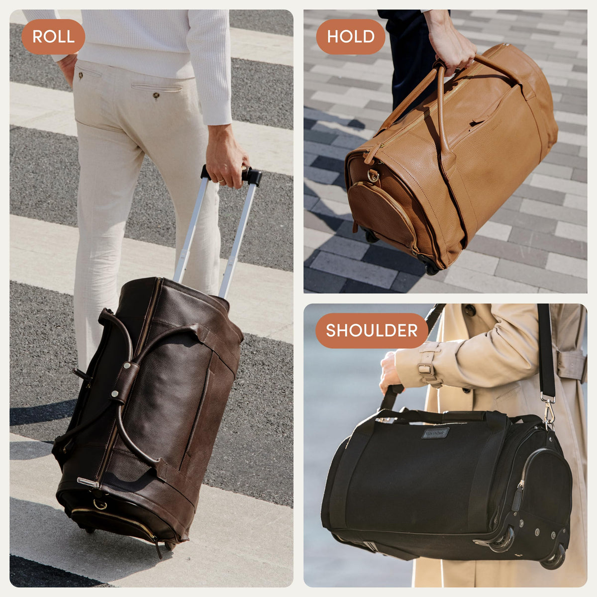 Rolling Duffel with Built-In Garment Bag