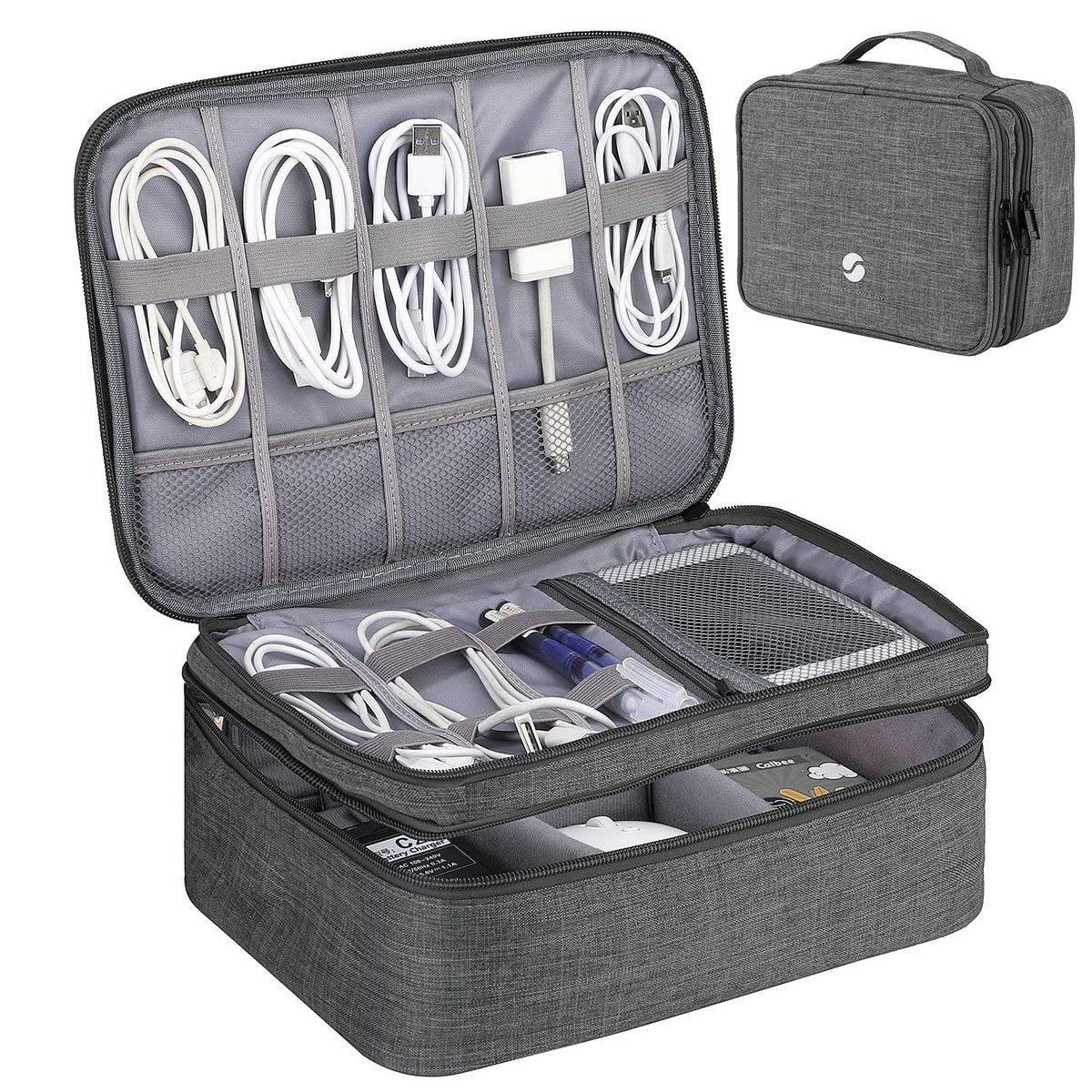 Adjustable-Divider Cable Organizer Bag