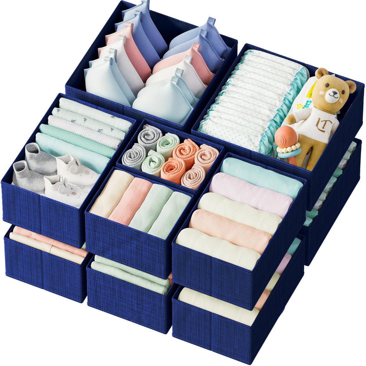 Twelve-Piece Drawer Clothing Organizer Set