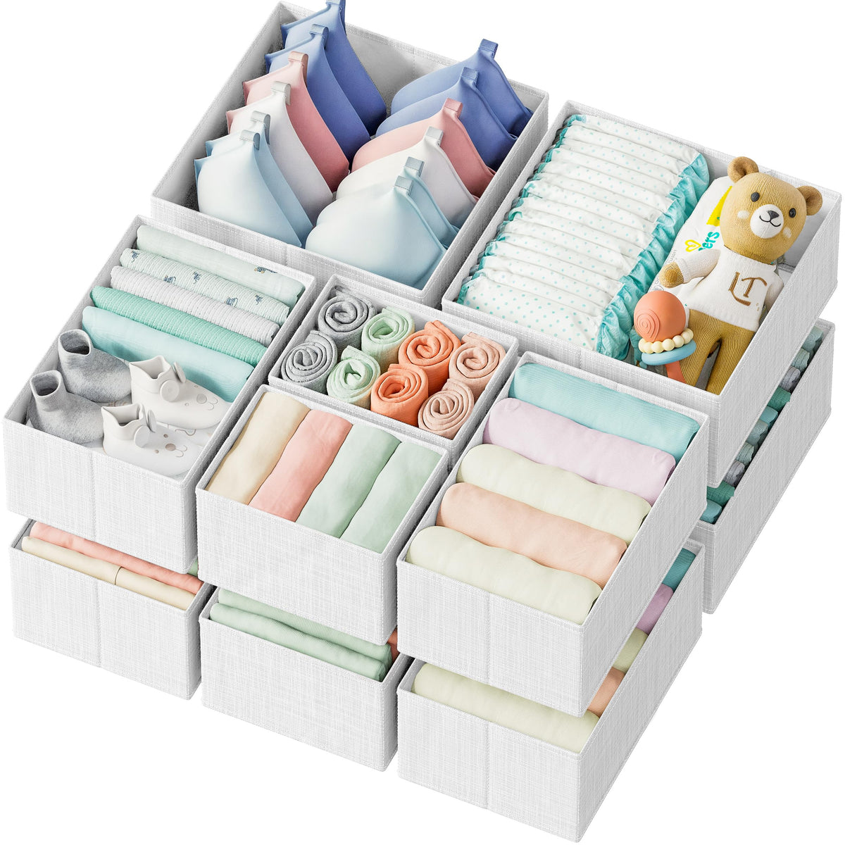 Twelve-Piece Drawer Clothing Organizer Set