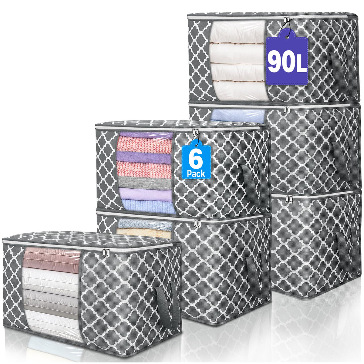 90L Foldable Clothing Storage Bags